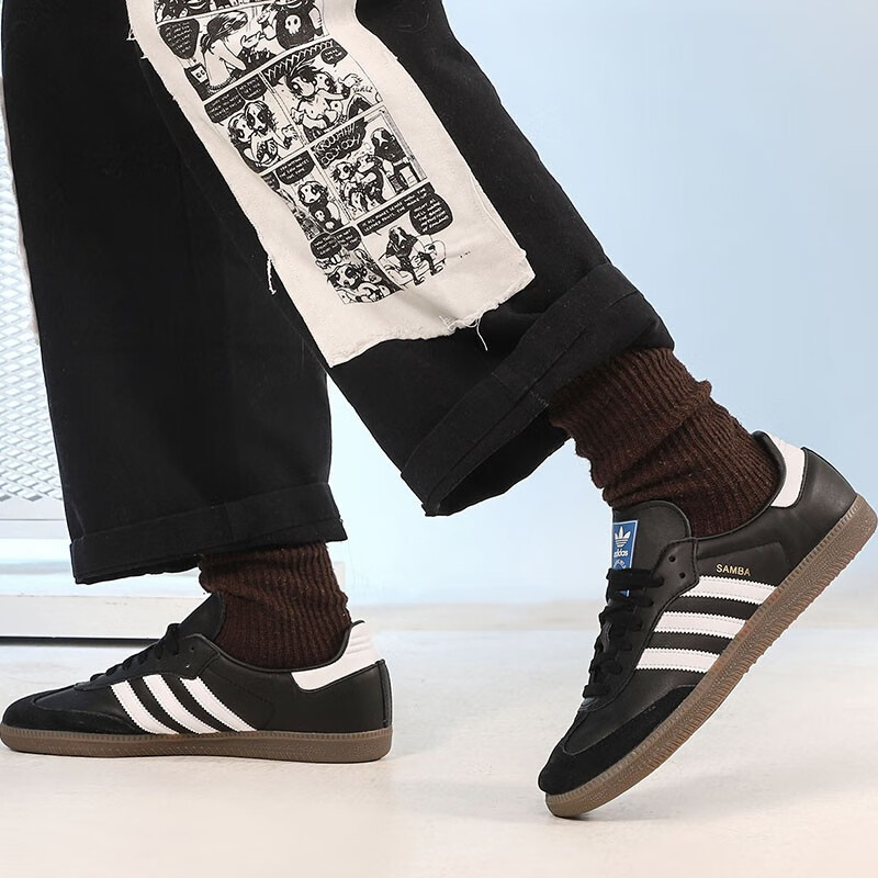 潮adidas阿迪达斯三叶草og德训鞋米白灰板鞋男女鞋子2021冬季新款运动