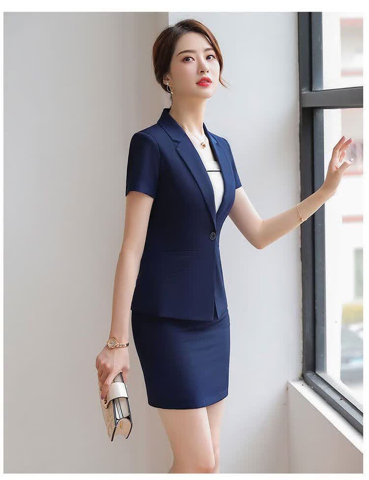 夏季职业套装女职业装小西装套装时尚西服女士气质商务正装短袖工作服