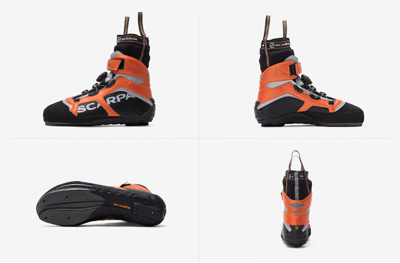 scarpa登山鞋徒步鞋男款防水保暖叛逆竞技版橘色38