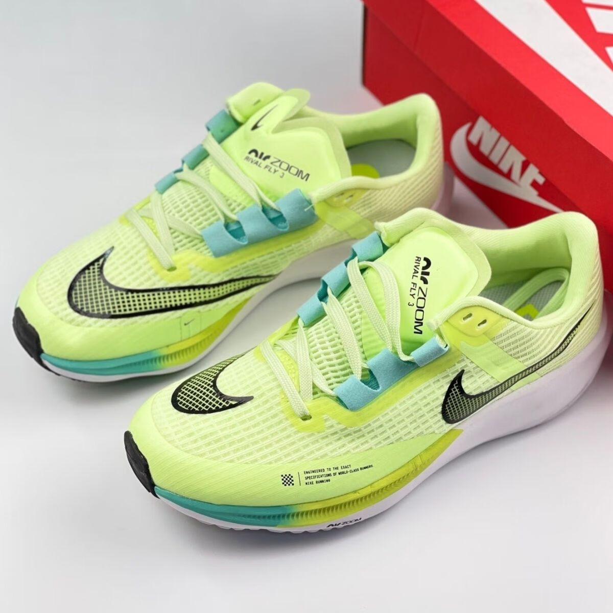 纯原飞马air zoom rival fly3马拉松气垫碳板科技男女运动跑步鞋 黑粉