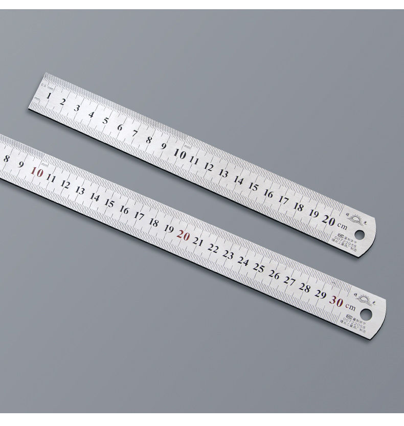 定制不锈钢直尺1米加厚钢尺15/20/30/50/60厘米板尺绘图测量工具尺子