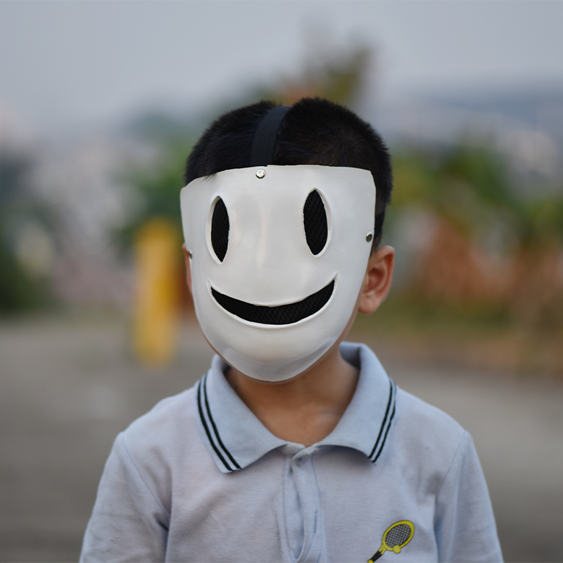 鬼灭之刃嘴平伊之助头套马头面具万圣节动漫角色cos聚会道具头套 阿拉