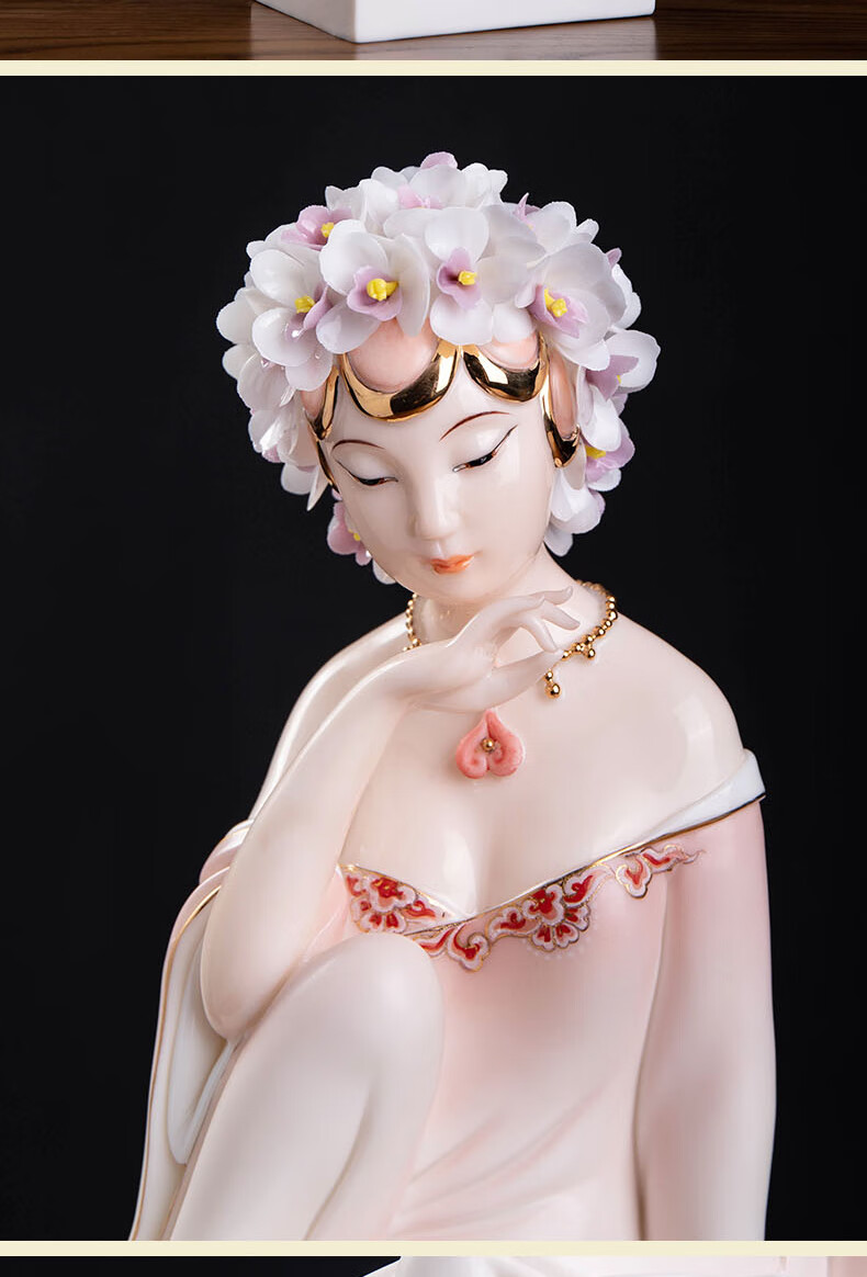 东方泥土春夏秋冬中式古典美女雕塑艺术品摆件家居客厅装饰品d5437a