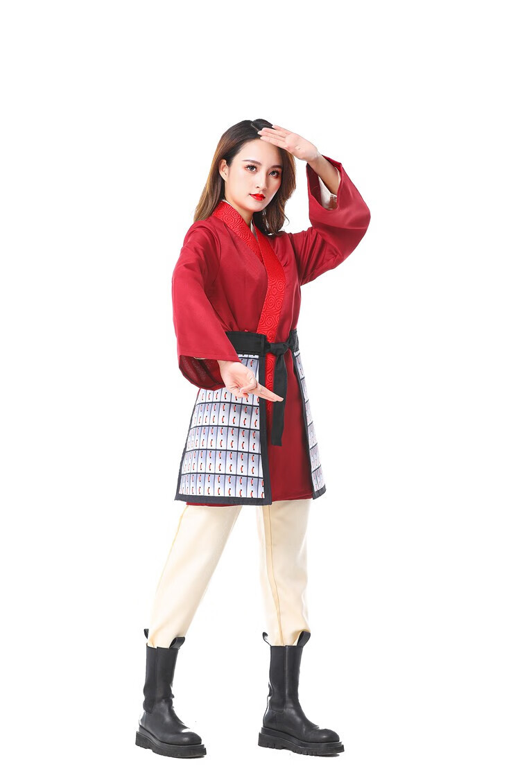 花木兰服装女士尼真人版cosply公主裙刘亦菲孩子大人汉服表演演出伸缩