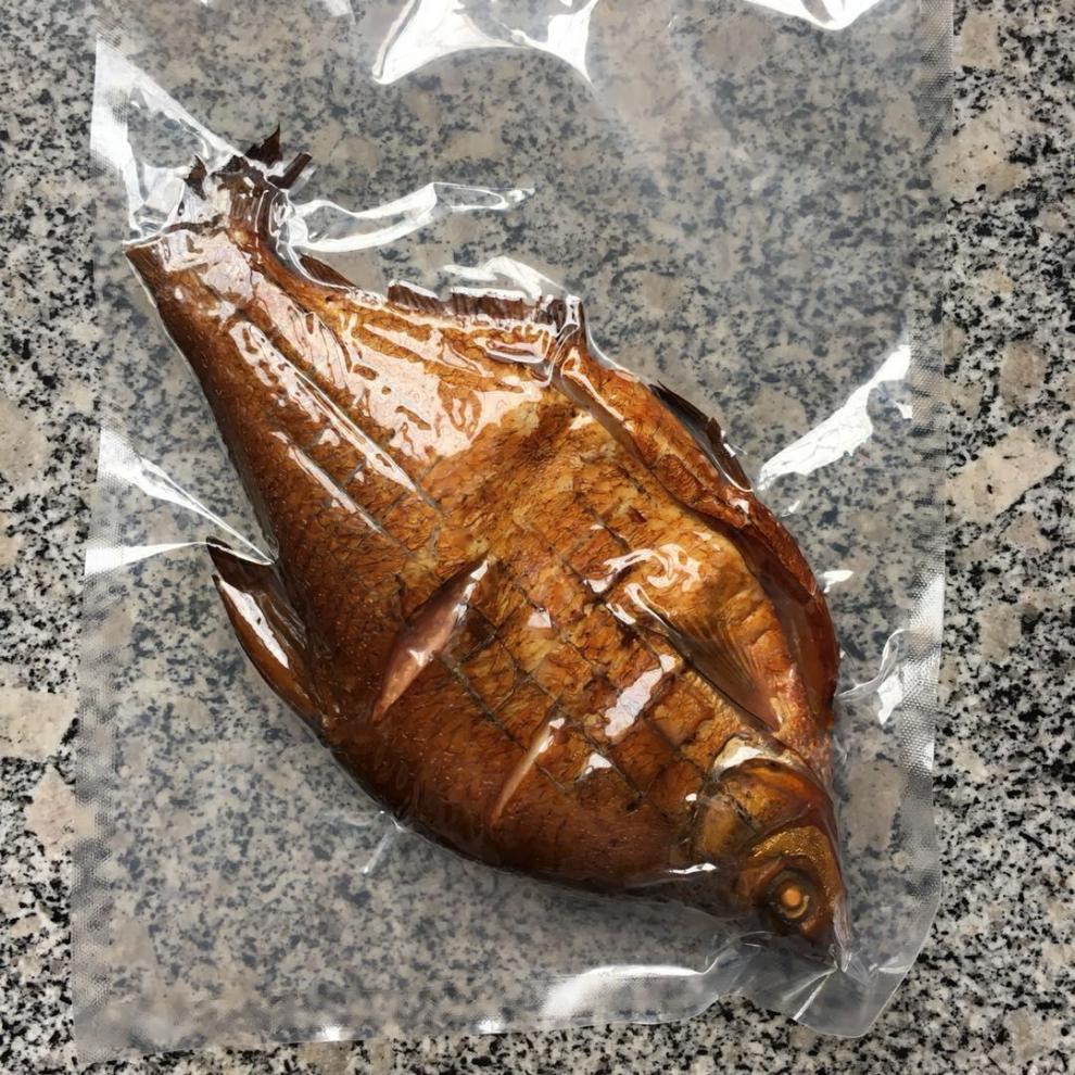 好物推荐正宗白洋淀特产锅包鱼 熏鱼 熏鲂鱼 武昌鱼450g一条真空包装