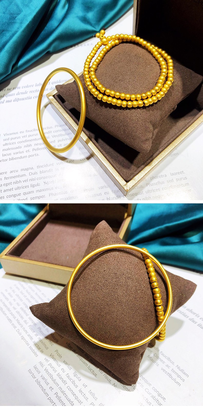 古法黄金手镯三生三世足金999手环女3d硬金素圈磨砂传承金镯单圈手镯