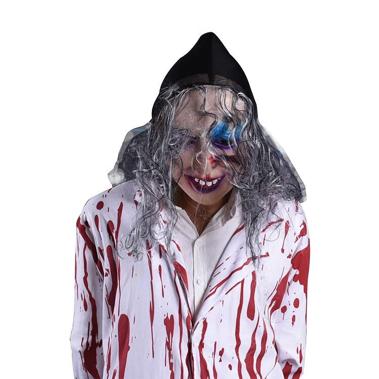 万圣节面具密室逃脱恶搞整蛊吓人乳胶头套 cos装扮道具 生化丧尸面具