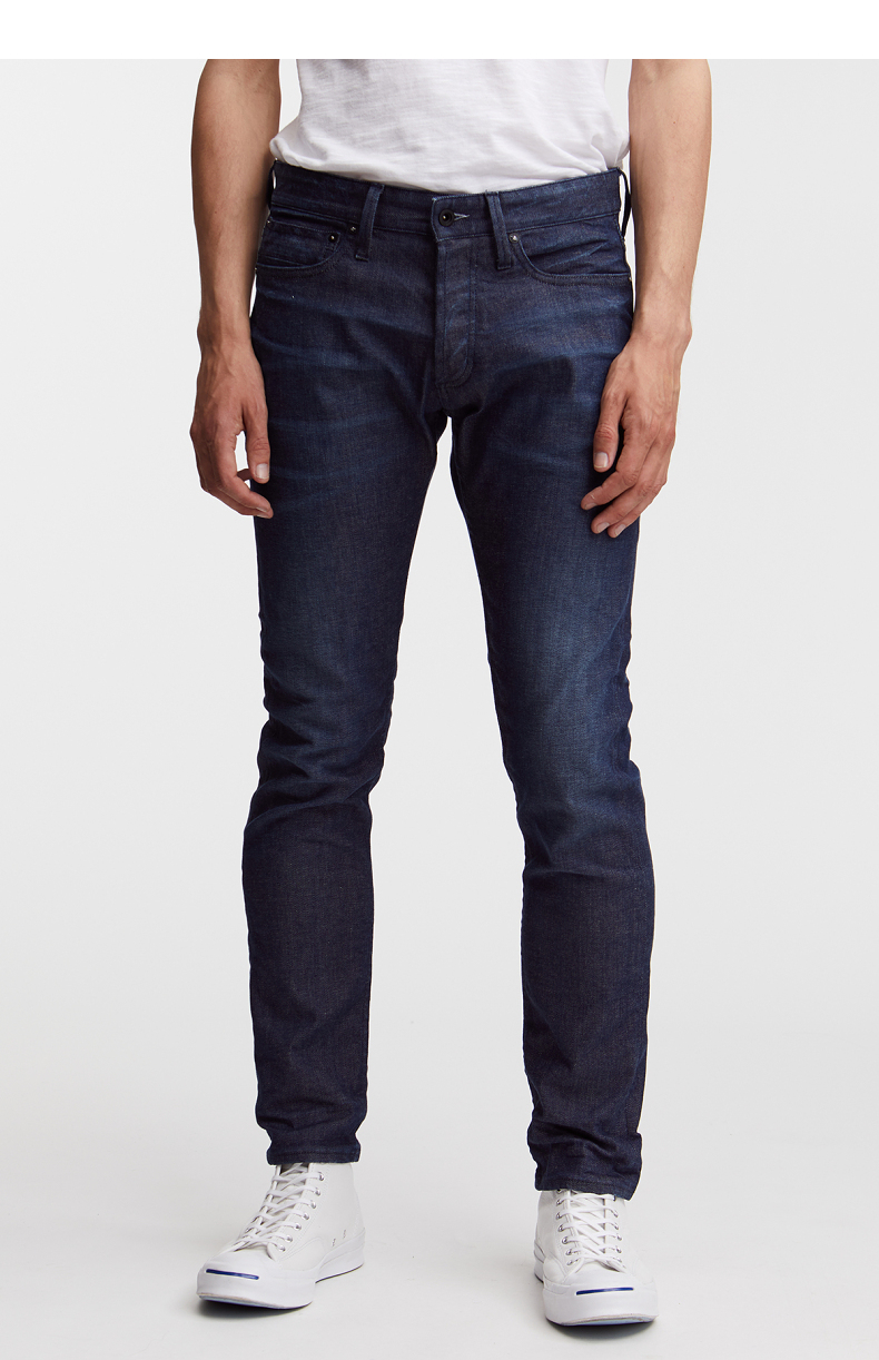 denham2022年春季新品男士意大利制复古赤耳水洗修身牛仔裤razor无忧