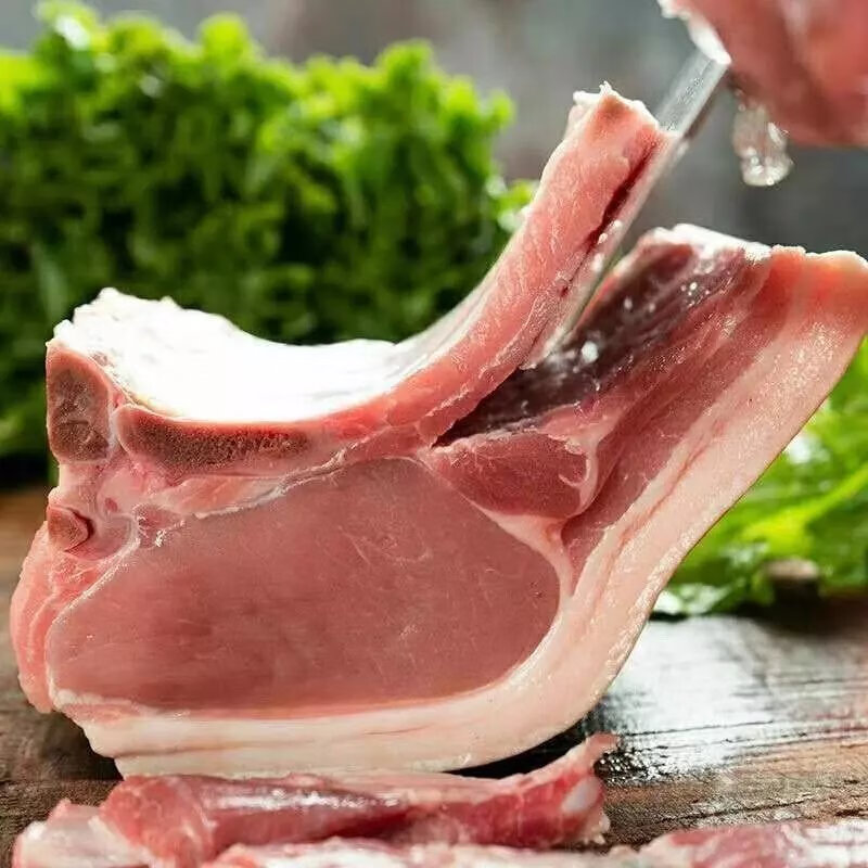 猪肉生猪肉5斤五花肉带排骨五花肉带骨五花肋排肉农家土猪3斤 四斤