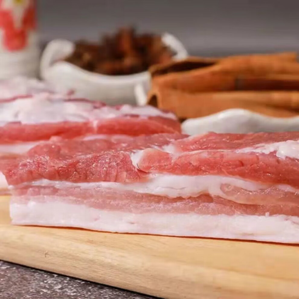 【黑猪五花】新鲜带皮五花肉条原切黑猪肉条农家散养土猪肉 原切黒猪