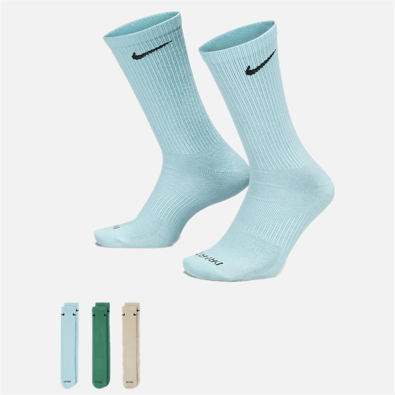 nike耐克袜子男袜女袜运动袜夏季新款中筒袜篮球三双装户外跑步棉袜sx