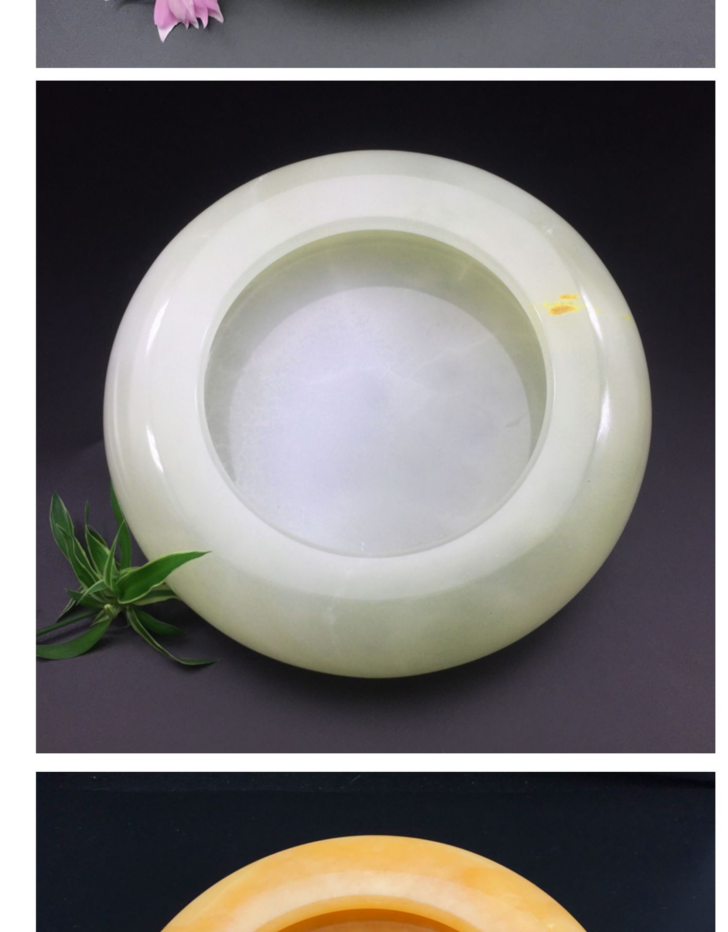 老凤凰同款新中式精品方形天然玉石烟灰缸加厚高端大气礼品客厅装饰品