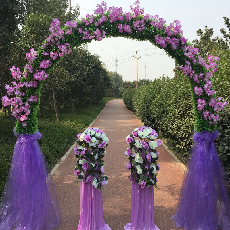 【】拱门花门婚庆花门开业拱门花架结婚装饰绢花拱门婚礼道具彩门