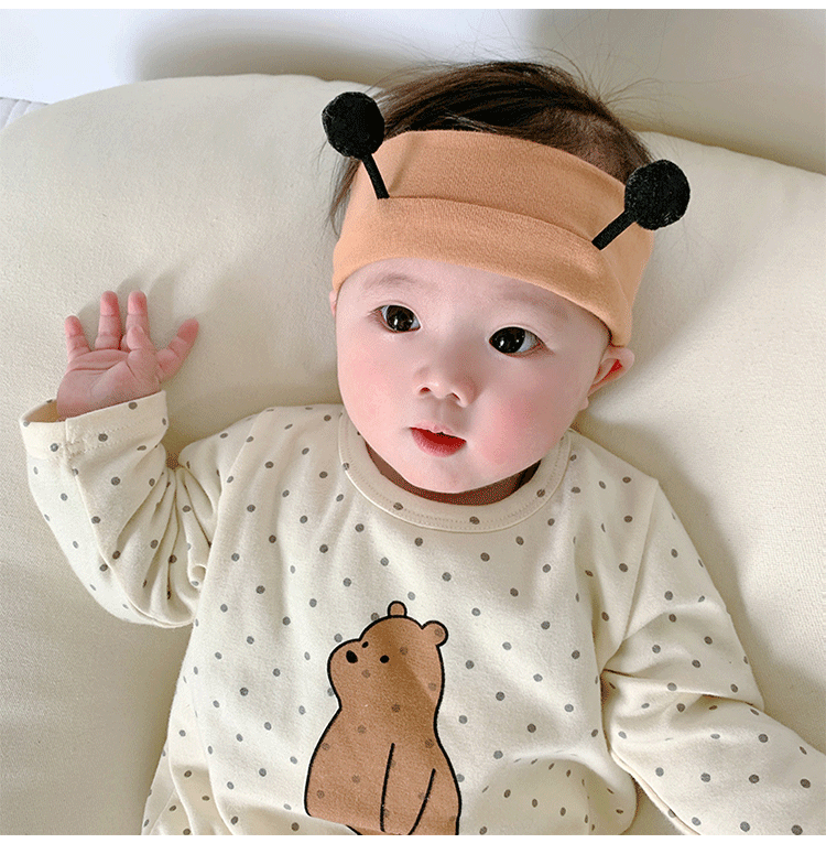 婴儿发带男宝护囟门帽男孩护卤门超萌可爱男女宝宝春秋头饰周岁儿童