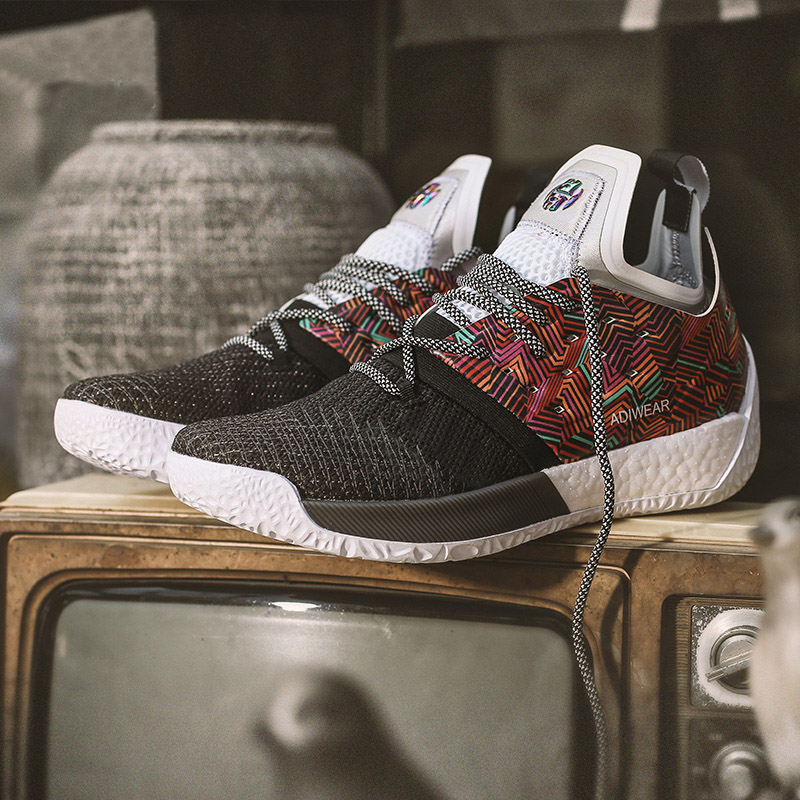 哈登2代篮球鞋男真爆米花实战运动球鞋男 中国行(黑炫彩) 41码