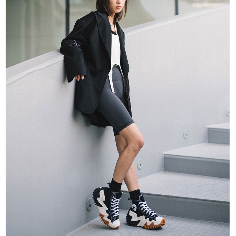 【潮】converse匡威帆布鞋女鞋2021冬季新款运动板鞋厚底增高松糕鞋