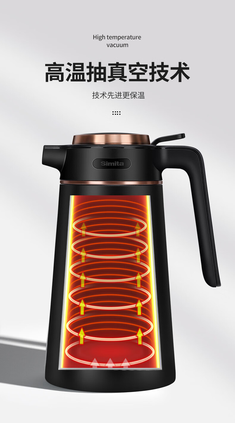 保温壶家用保温瓶热水瓶暖水壶316不锈钢大容量高档咖啡壶白色2000ml