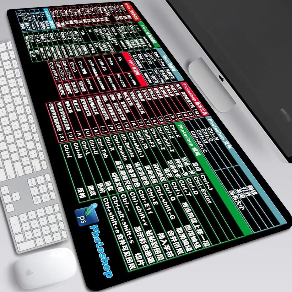 简梓cad画图绘图专用鼠标垫 命令指令桌面autocad画图常用家用小号