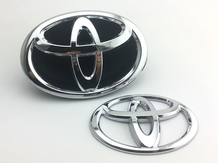 适用于丰田1417年新款威驰车标志带底座牛头中网标前车标后尾箱贴标牌