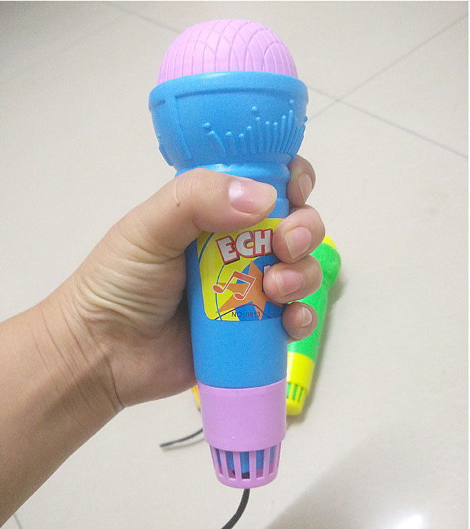 儿童仿真话筒玩具回音话筒麦克风假话筒话筒模型玩具塑料培训礼品粉色