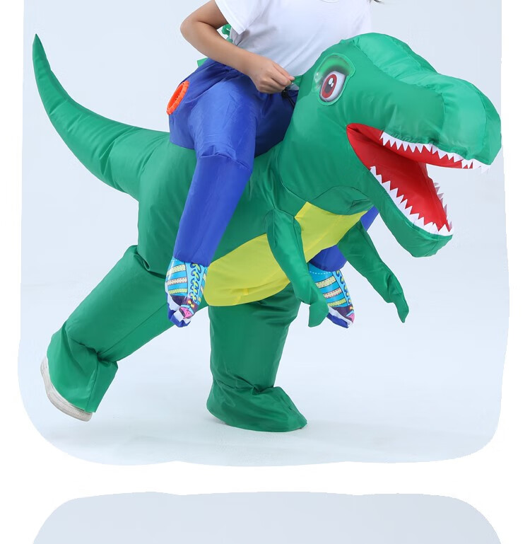 恐龙充气服抖音同款亲子绿恐龙充气服饰cosplay表演外星人坐骑人偶