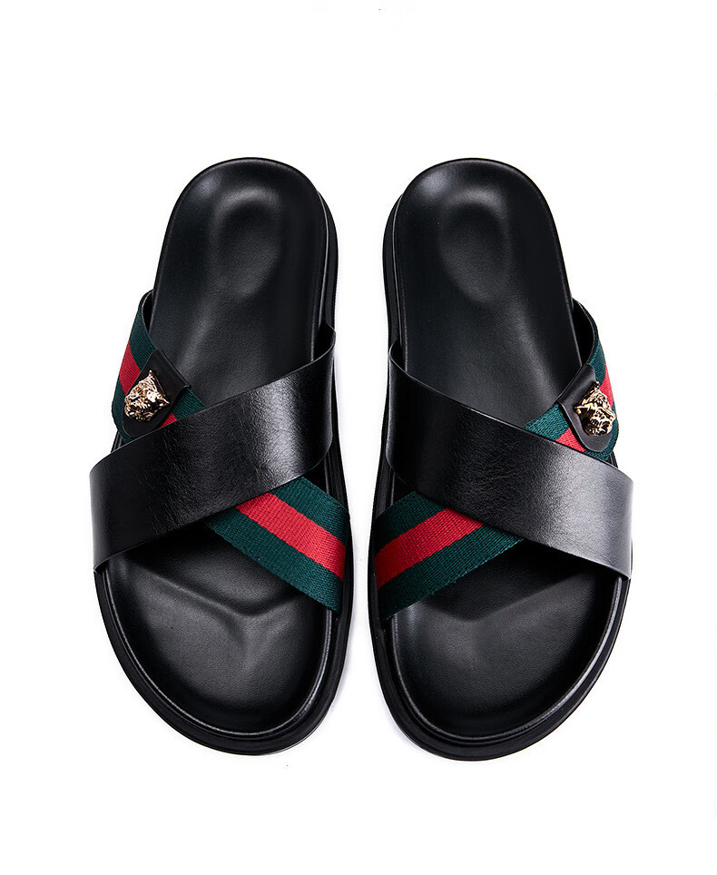 lecen轻奢高档品牌男士拖鞋男夏季新款潮流百搭软底凉鞋休闲凉拖鞋子