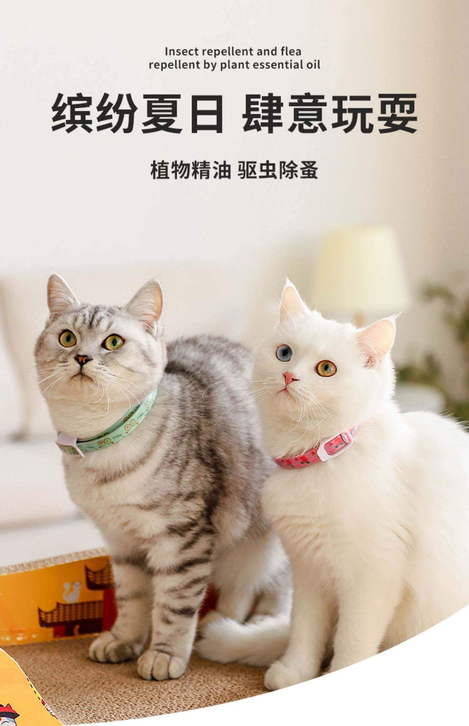 猫咪驱虫项圈狗狗驱蚊猫圈除蚤去防虱子螨虫除跳蚤药颈圈宠物用品草莓