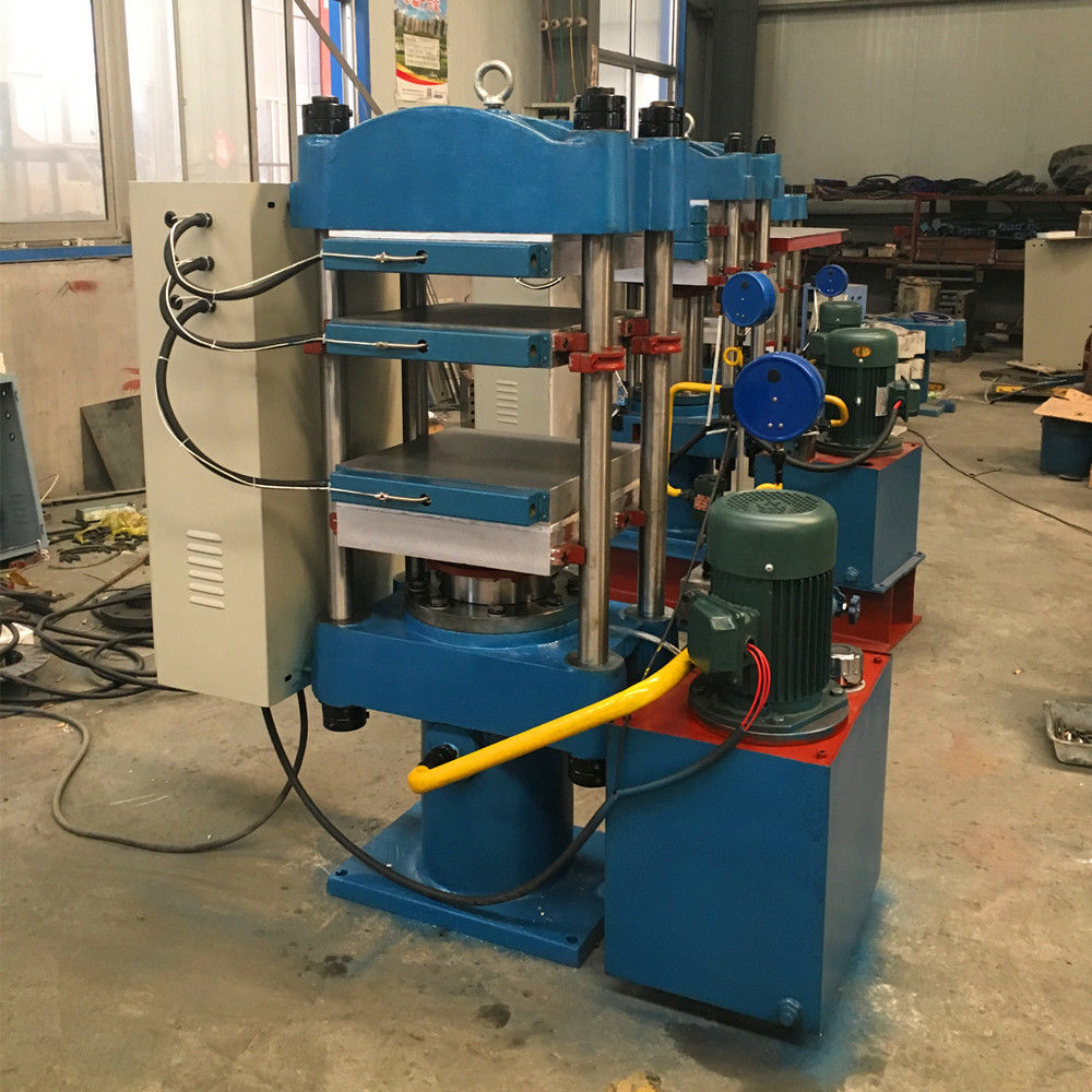 定制适用25t3板两层 带简易工作平台的橡胶平板硫化机 硅胶模压机液压