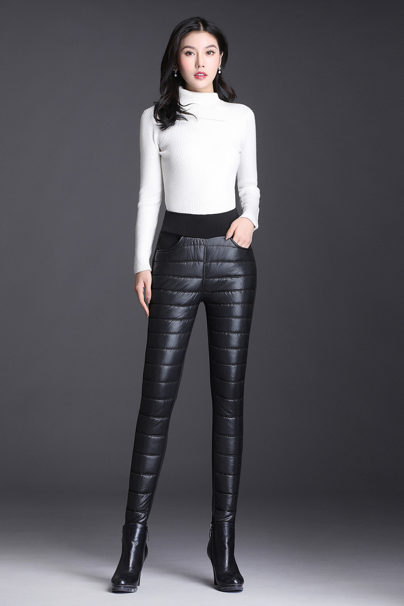 邻家女孩爱漂亮衣服加绒裤女2021冬季加绒加厚高腰保暖显瘦直筒裤外穿