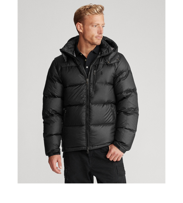 ralphlauren拉夫劳伦男装2021年秋冬绗缝连帽羽绒服男rl14216001黑色
