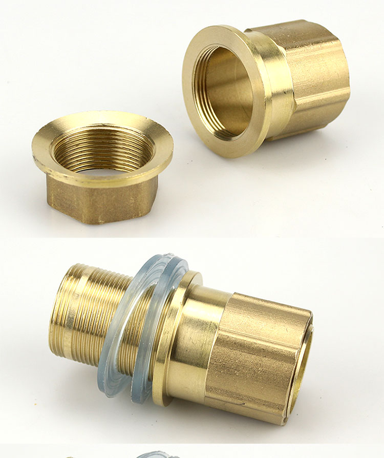 冷热水龙头固定接头螺帽加厚台盆龙头固定脚配件螺丝32加长脚螺母32