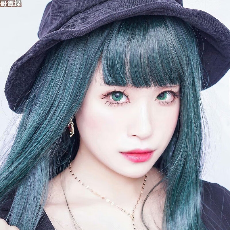 cupid显色夸张cosplay美瞳红金蓝绿紫通透度数隐形眼镜tu 涉谷黄色