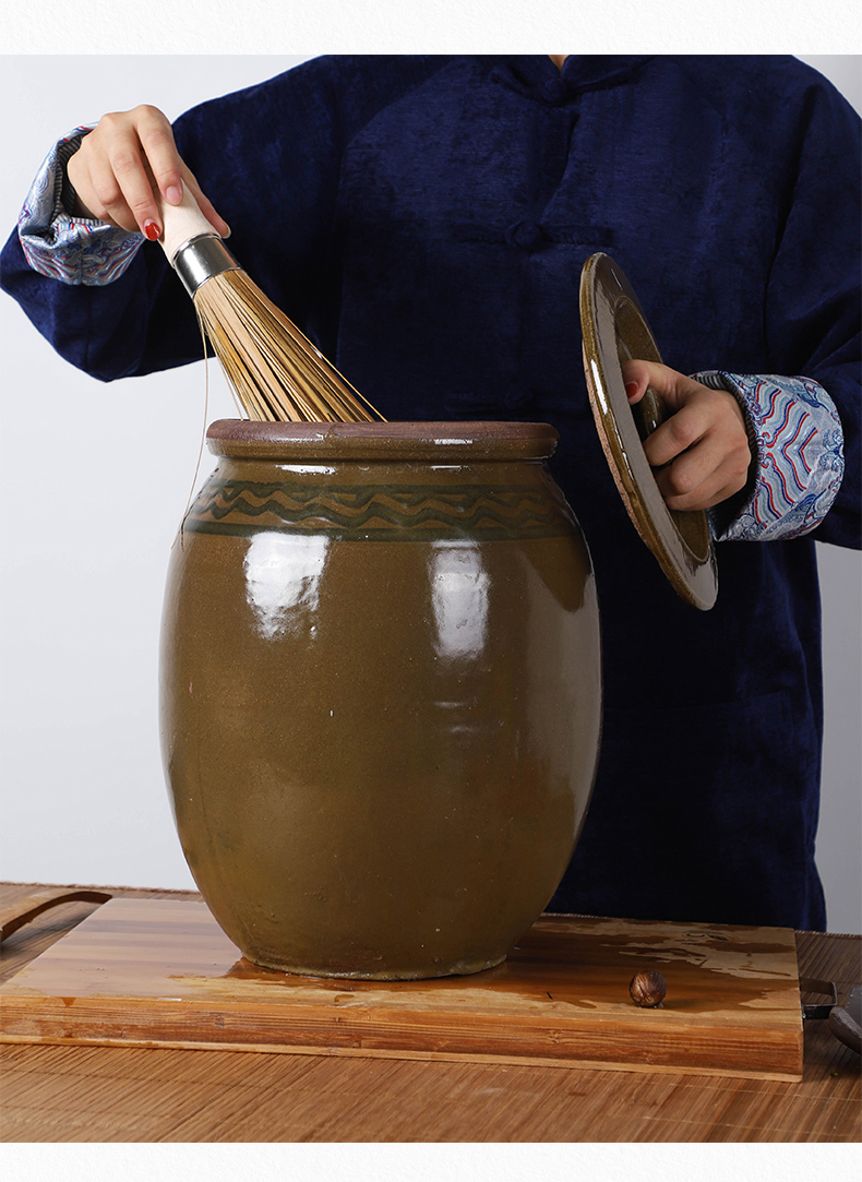 小米mi生态链库彤泡菜坛子咸菜罐腌菜缸老式家用坛子做装米罐酱缸陶瓷