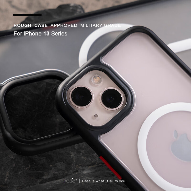 hoda好贴柔石磁吸iphone13pro手机壳13mini防摔壳13promax保护套适用