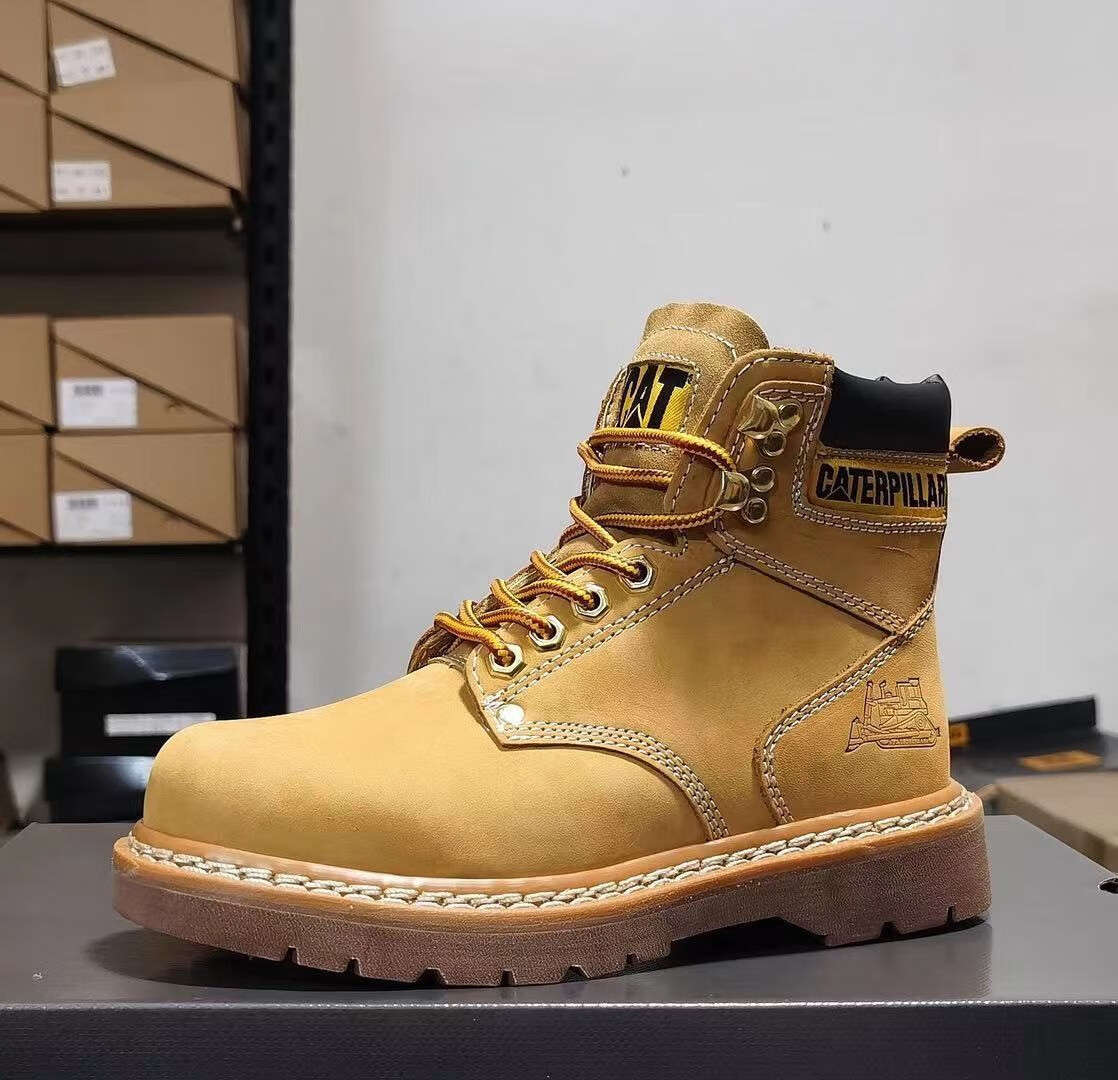 【商场同款】cat马丁靴大黄靴高帮固特异水晶底男鞋户外情侣工装鞋女