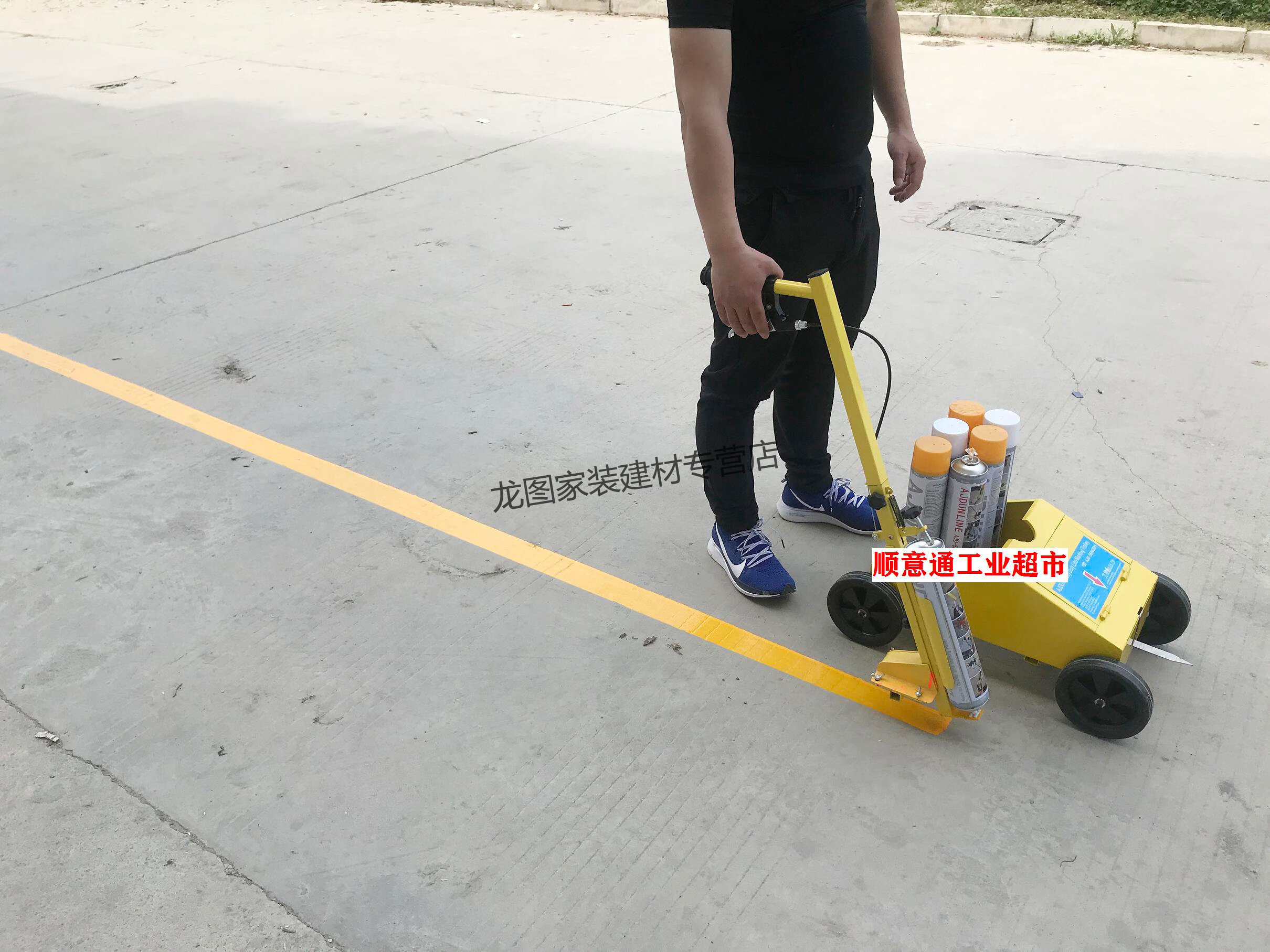 斗昂地面车位划线机油漆画线车小区车位马路道路划线机车间水泥地面