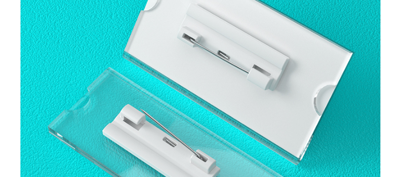 瑞普亚克力胸牌定制磁吸胸牌夹别针胸卡工号牌营业员胸牌姓名牌学胸卡