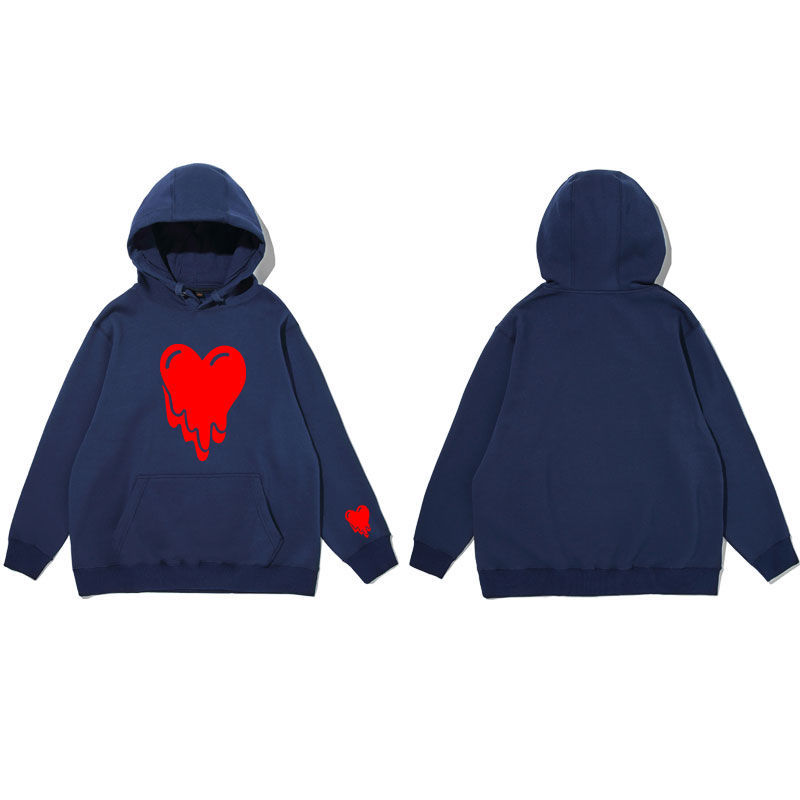 都练@国潮男装联名陈冠希同款潮牌溶解爱心连帽卫衣男女情侣装宽松