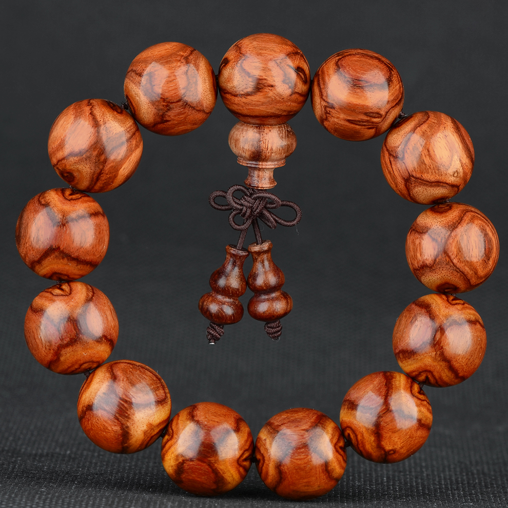 檀境 海南黄花梨手串鬼脸对眼男士佛珠手串 老料海黄手串降香黄檀文玩