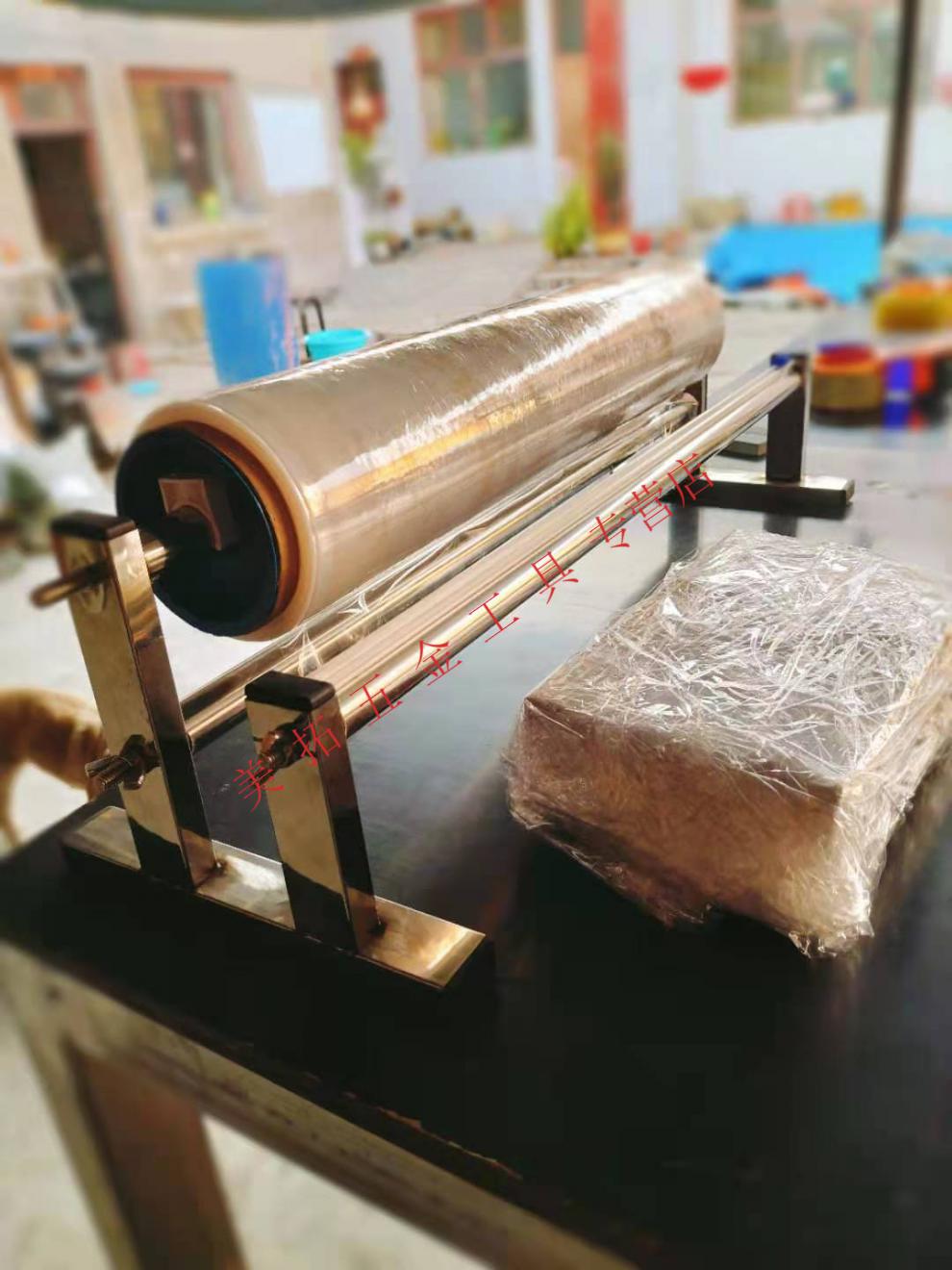 缠绕膜支架打包神器拉膜机快递保鲜膜包裹机pe广告字牌打包机缠膜德
