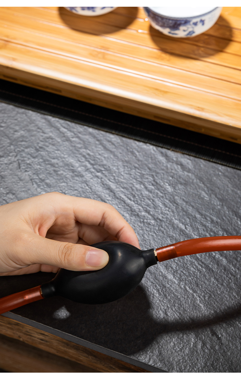 瓷牌茗茶具茶道配件茶盘排水管吸水球导水球出水管塑料头排水管长9510