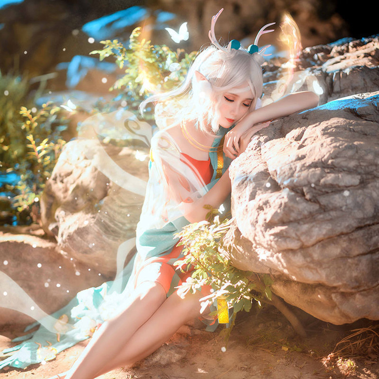 品质精选荣耀王者cos服瑶瑶遇见神鹿cos服cosplay可爱古风游戏现货