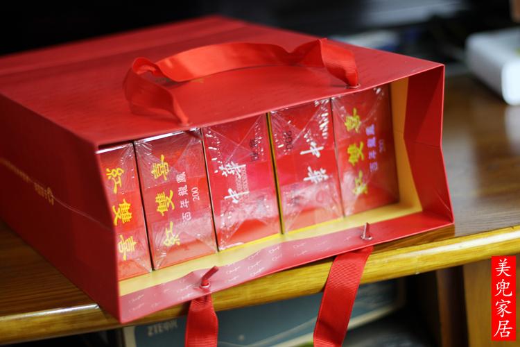 优选好物 喜烟纸袋中华专用纸袋手提袋红色礼品袋结婚送礼婚庆袋子 两