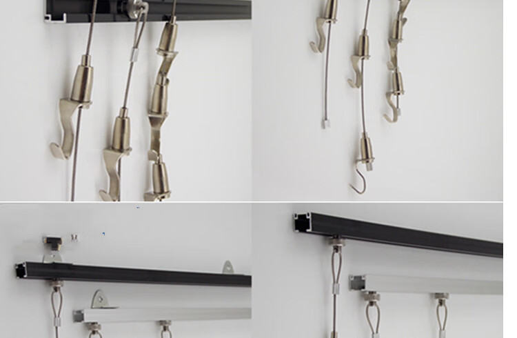 挂画器轨道钢丝绳挂画线绳画展画廊可调挂画吊钩挂画导轨槽挂画钩 大s