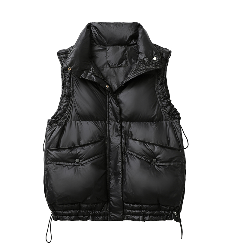 波斯登品质羽绒服冬季女款马甲轻薄羽绒服女白鸭绒时尚外穿坎肩反季