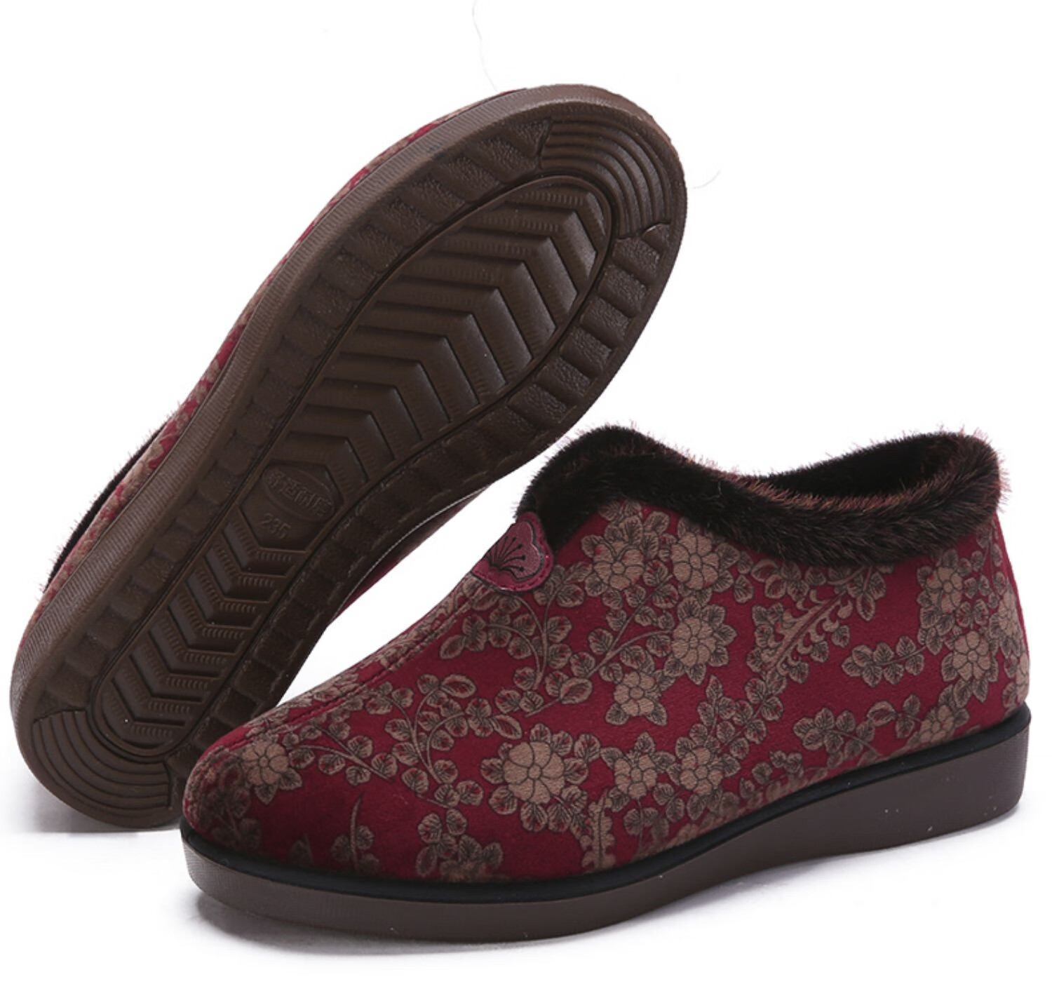 老年人穿的老奶奶保暖保温妈妈鞋新款老北京布鞋女棉鞋老人老太太41奶