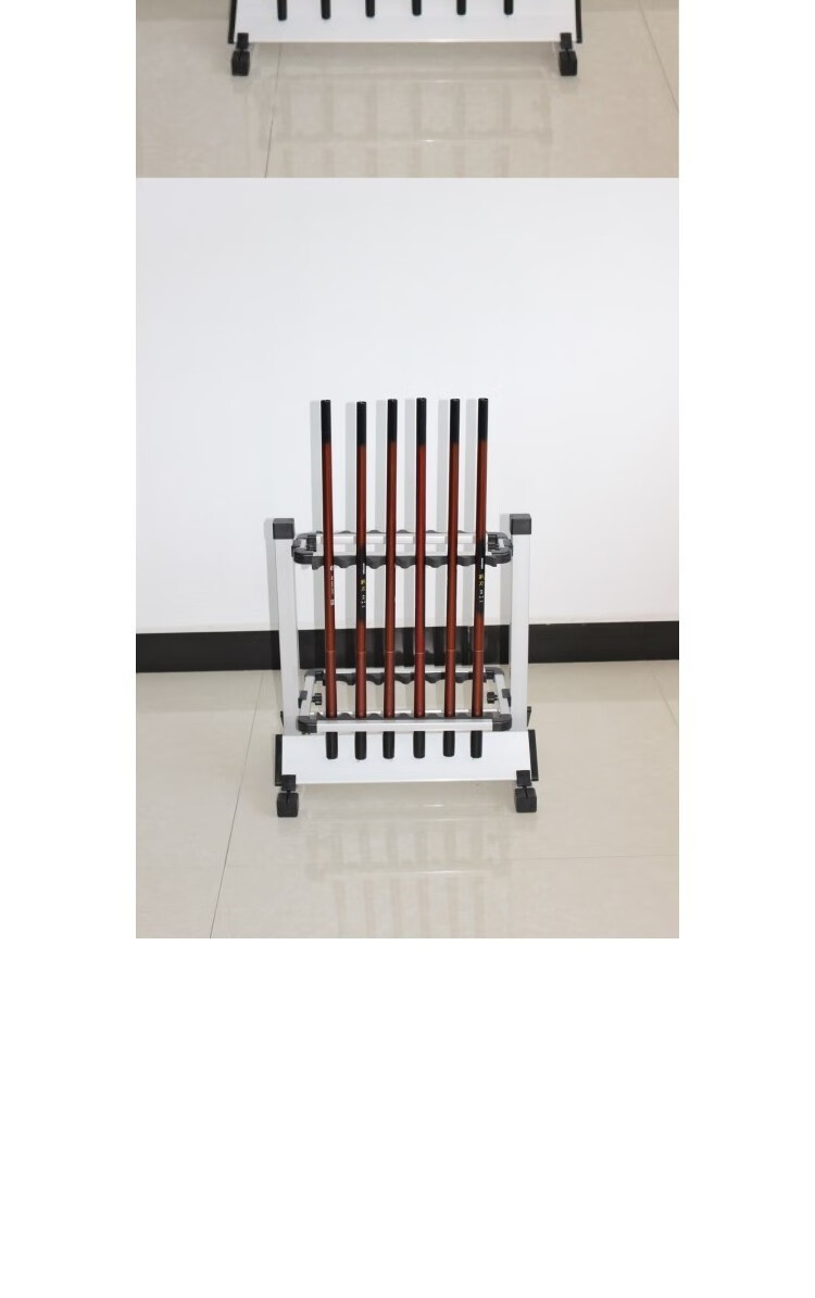 宽福堂一味官网同款铭红洋钓鱼竿架子支架抄网家用摆放架鱼竿展示架