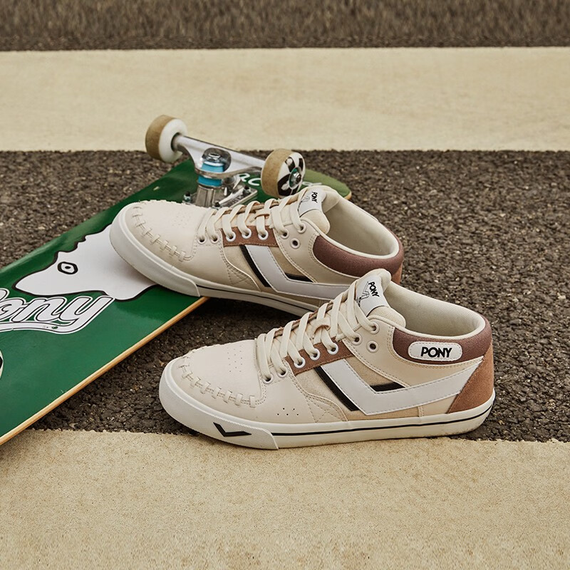 pony波尼男子滑板鞋2022新款休闲低帮橡胶防滑运动鞋男鞋 21m1at02br