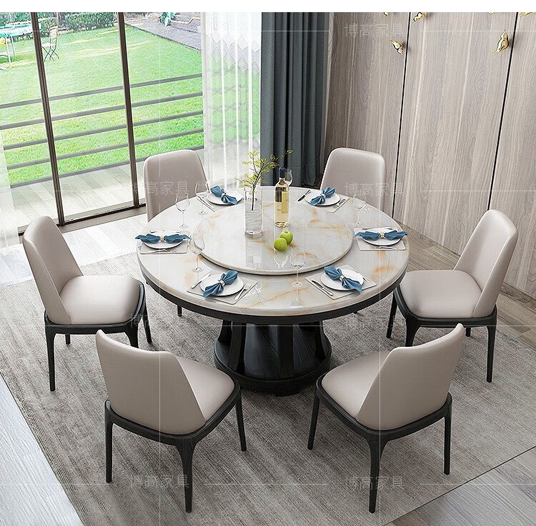 林氏·木业天颛高端品质轻奢品牌新款桌椅组合北欧大理石餐桌现代简约