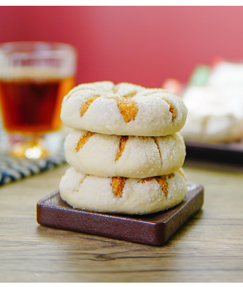 于留香老上海风味特产雪花酥500g花生葱油原味酥饼城隍庙小吃糕点